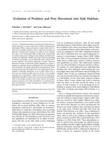 Evolution of Predator and Prey Movement into Sink Habitats