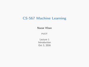 CS-567 Machine Learning