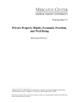 Private Property Rights, Economic Freedom, and