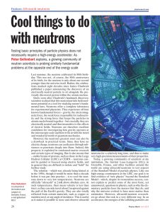 Cool things to do with neutrons - Institut Laue