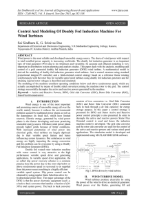 Control And Modeling Of Doubly Fed Induction Machine For