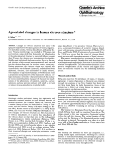 Age-related changes in human vitreous structure