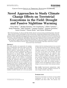 Novel Approaches to Study Climate Change Effects on Terrestrial