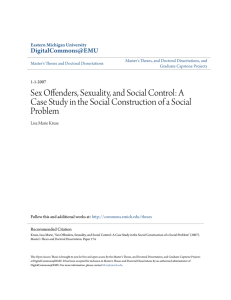 Sex Offenders, Sexuality, and Social Control