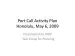 Port Call Activity Plan Honolulu, May 6, 2009