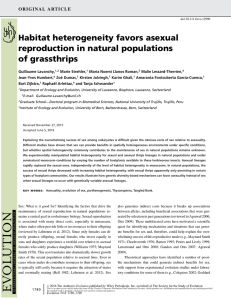 Habitat heterogeneity favours asexual reproduction in natural