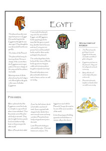 Egypt Summary Sheet