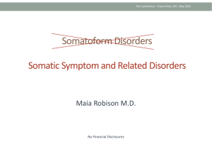 Somatoform Disorders - Seattle Children`s Hospital