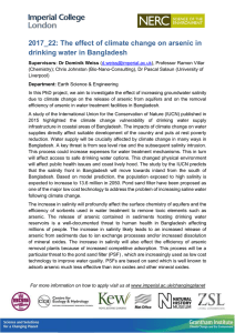 2017_22: The effect of climate change on arsenic in