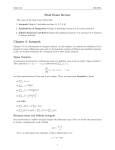 Final Exam Review Chapter 5: Integrals