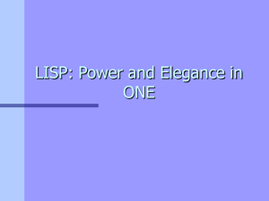 LISP:Power and Elegance in ONE