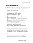 Energy Objectives