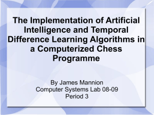 The Implementation of Artificial Intelligence and Temporal Difference