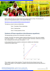 Systems of linear equations (simultaneous equations)