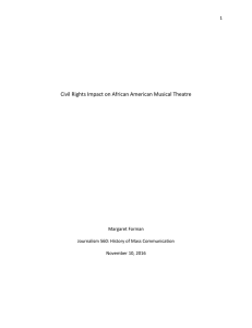 Civil Rights Impact on African American Musical Theatre Margaret
