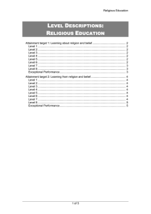 level descriptions - UK Government Web Archive