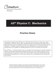 AP® Physics C: Mechanics