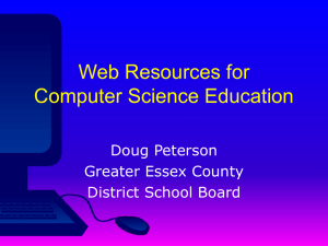 Web Resources for Computer Science Education