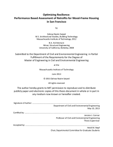 Performance Based Assessment of Retrofits for