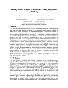 Visually–driven analysis of movement data by progressive clustering