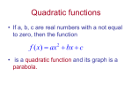 Quadratic functions