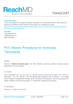 PVC Ablation Procedures for Ventricular Tachycardia