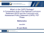 A Comparative study of the National Curriculum Statement