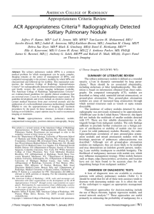 ACR Appropriateness Criteria Radiographically 10