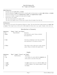 Introduction to Geometry Angles