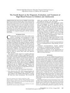 The Fourth Report on the Diagnosis, Evaluation, and Treatment of