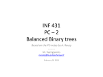 INF 431 PC – 2 Balanced Binary trees
