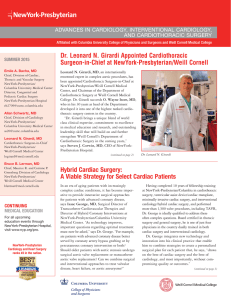 Hybrid Cardiac Surgery - New York Presbyterian Hospital