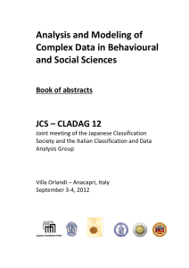 Analysis and Modeling of Complex Data in Behavioural and Social