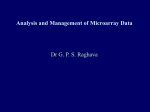 Analysis and Management of Microarray Data