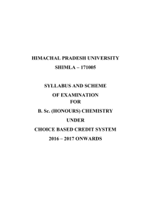 BSc Honours chemistry CBCS Syllabus 2016-17