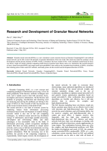 Research and Development of Granular Neural Networks