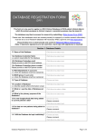 Database Registration Form (DRF)