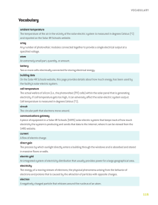 vocabulary - Solar 4R Schools