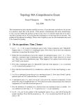 Topology MA Comprehensive Exam