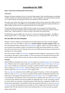 MRI Anaesthesia talk
