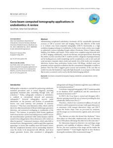 Cone beam-computed tomography applications in endodontics: A