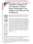 Papillary Renal Cell Carcinoma: Radiologic