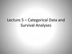 Lecture 5 - Categorical and Survival Analyses