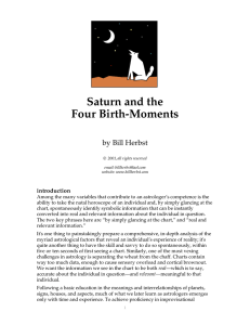 Saturn and the Four Birth-Moments