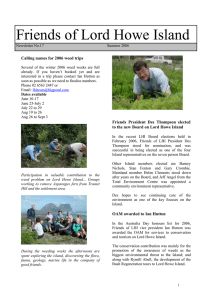 Friends of Lord Howe Island - Lord Howe Island Nature Tours
