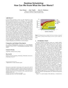 Desktop Scheduling: How Can We Know What the