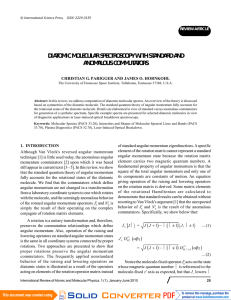 diatomic molecular spectroscopy with standard and anomalous