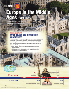 Chapter 10: Europe in the Middle Ages, 1000-1500