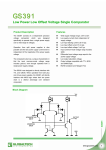 Low Power Low Offset Voltage Single Comparator