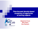 Time-focused density-based clustering of trajectories of moving